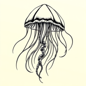 Masculine Jellyfish Tattoo