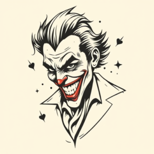 Masculine Joker Tattoo