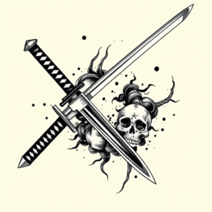 Masculine Katana Tattoo