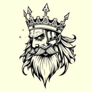 Masculine King Tattoo