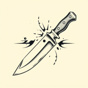 Masculine Knife Tattoo
