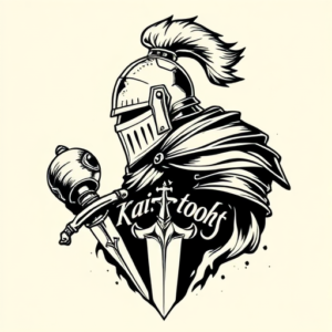 Masculine Knight Tattoo