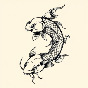 Masculine Koi Tattoo
