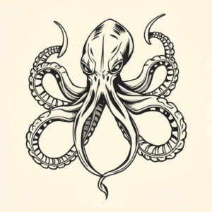 Masculine Kraken Tattoo