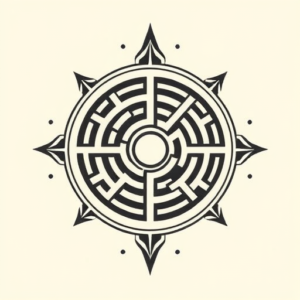 Masculine Labyrinth Tattoo