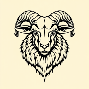 Masculine Lamb Tattoo