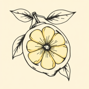 Masculine Lemon Tattoo