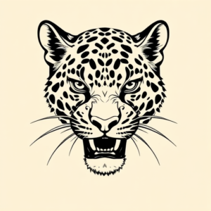 Masculine Leopard Tattoo