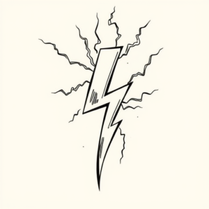 Masculine Lightning Tattoo