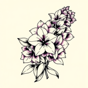 Masculine Lilac Tattoo