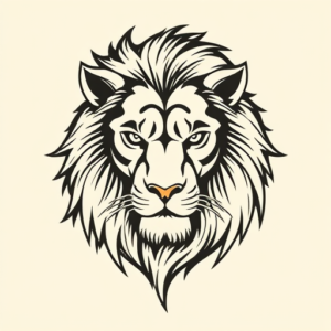Masculine Lion Tattoo