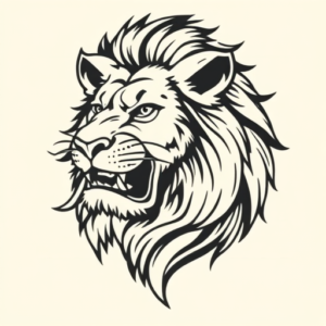 Masculine Lioness Tattoo