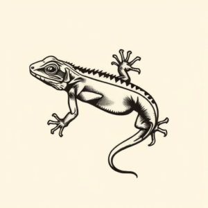 Masculine Lizard Tattoo