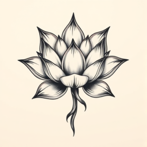 Masculine Lotus Tattoo