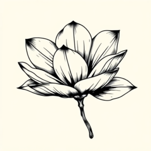 Masculine Magnolia Tattoo