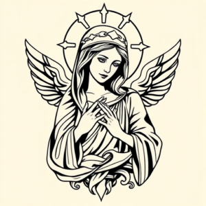 Masculine Mary Tattoo