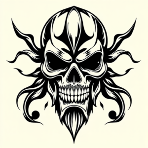 Masculine Mask Tattoo