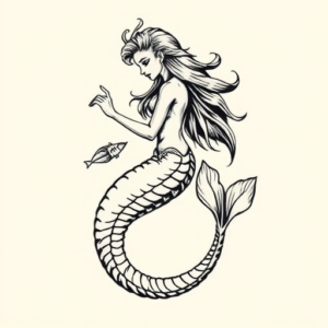 Masculine Mermaid Tattoo