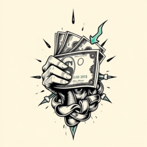 Masculine Money Tattoo