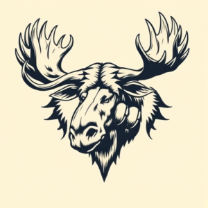 Masculine Moose Tattoo