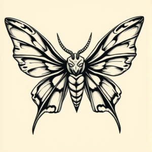 Masculine Mothman Tattoo