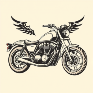Masculine Motorcycle Tattoo