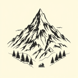 Masculine Mountain Tattoo