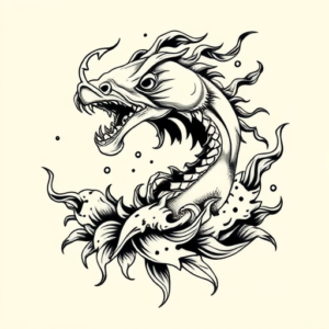 Masculine Ocean Tattoo