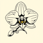 Masculine Orchid Tattoo