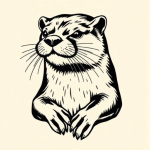 Masculine Otter Tattoo
