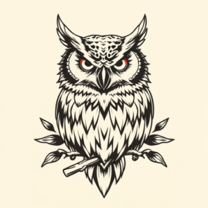 Masculine Owl Tattoo