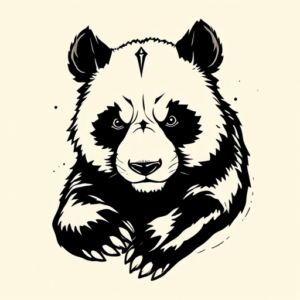 Masculine Panda Tattoo