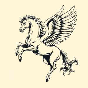 Masculine Pegasus Tattoo