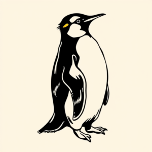 Masculine Penguin Tattoo
