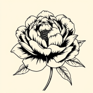 Masculine Peony Tattoo