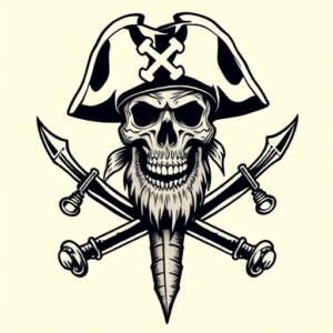 Masculine Pirate Tattoo