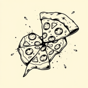 Masculine Pizza Tattoo
