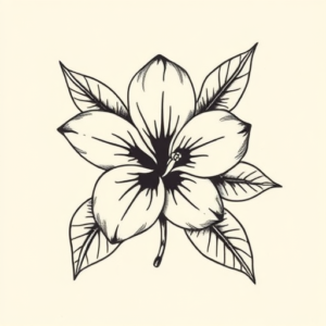 Masculine Plumeria Tattoo