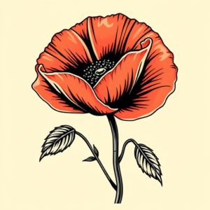 Masculine Poppy Tattoo