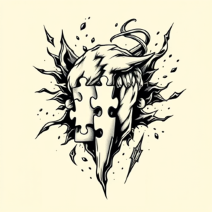 Masculine Puzzle Tattoo