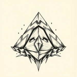 Masculine Pyramid Tattoo