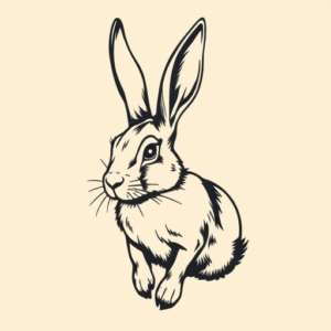 Masculine Rabbit Tattoo