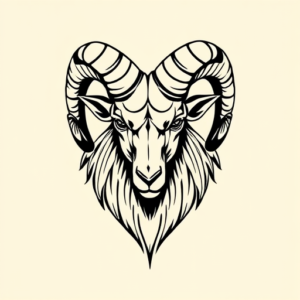 Masculine Ram Tattoo