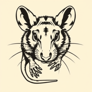 Masculine Rat Tattoo