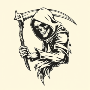 Masculine Reaper Tattoo