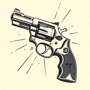 Masculine Revolver Tattoo