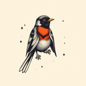 Masculine Robin Tattoo