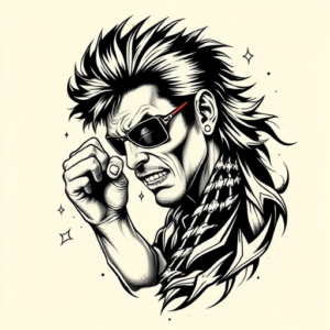 Masculine Rockstar Tattoo