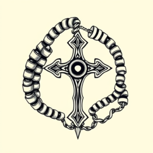 Masculine Rosary Tattoo