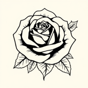 Masculine Rose Tattoo
